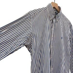 Ralph Lauren Classic Fit Blue Striped Button Down Shirt Men's Size 15 32/33